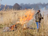 Verbranding van afval van riet