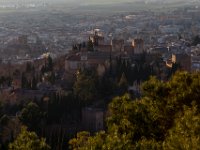 Alhambra, Granada in de avondzon : Europa, Granada, Reisen, Spanje, europa